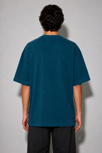 Stay Cool Oversized Fit Cotton T-Shirt - Teal