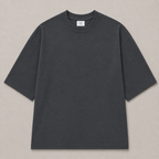 Oversized Fit Cotton T-Shirt - Charcoal Grey