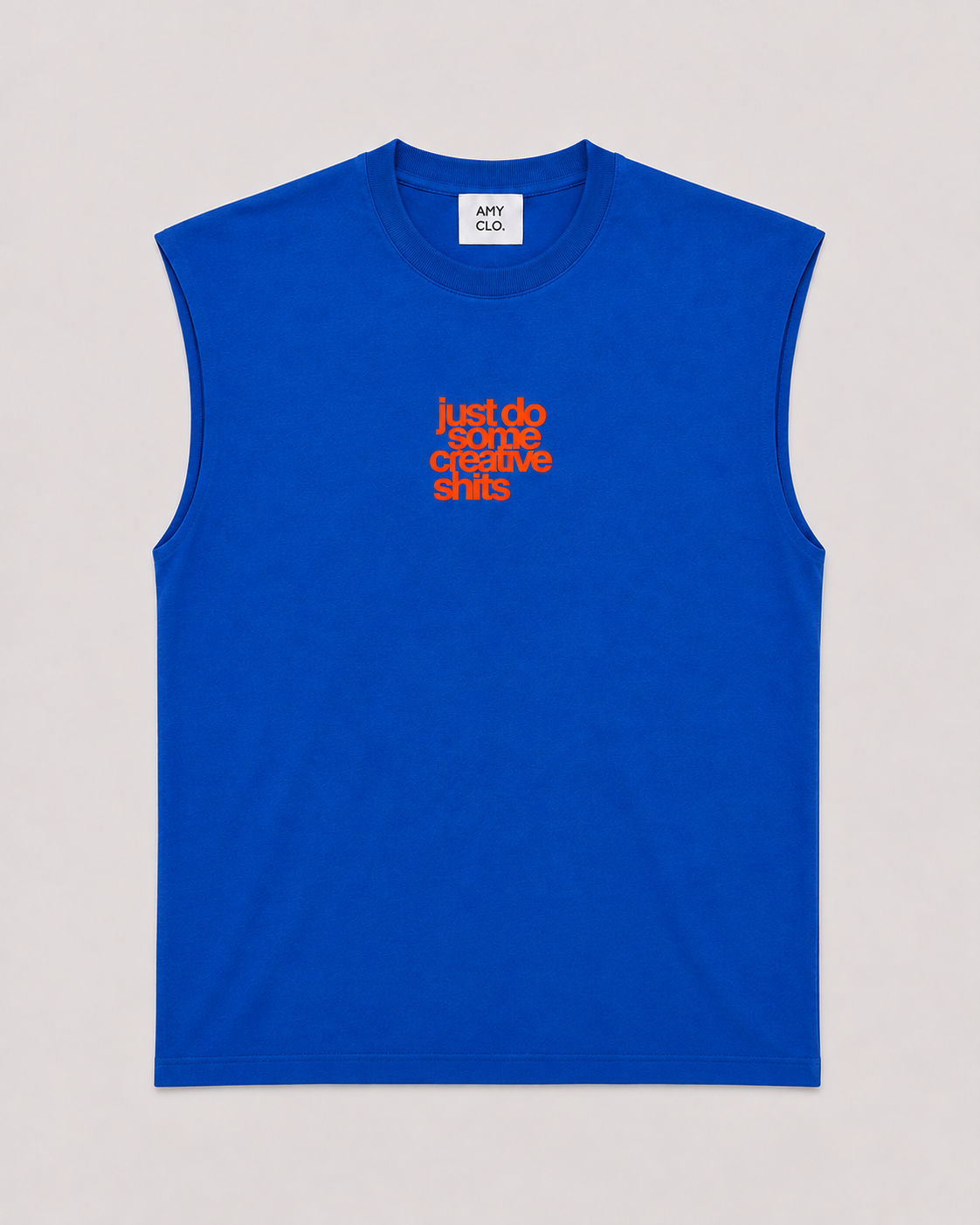 Creative Shit Oversized Cut Sleeve Tee – Royal Blue