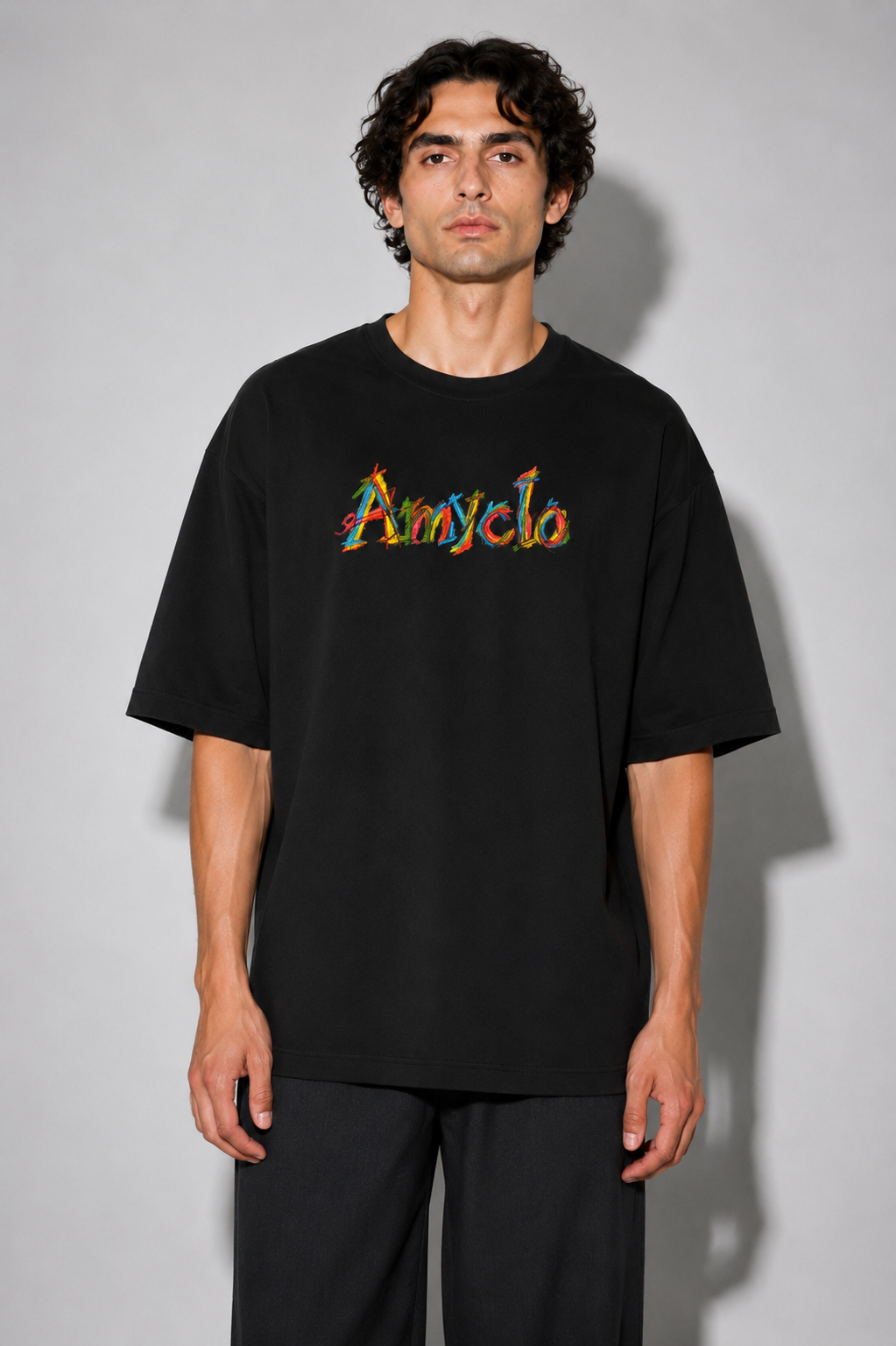 Childhood Archive Oversized Fit Cotton T-Shirt - Black
