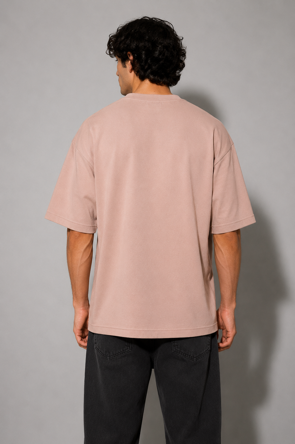 Campus Rivals Oversized Fit Cotton T-Shirt - Dusty Pink