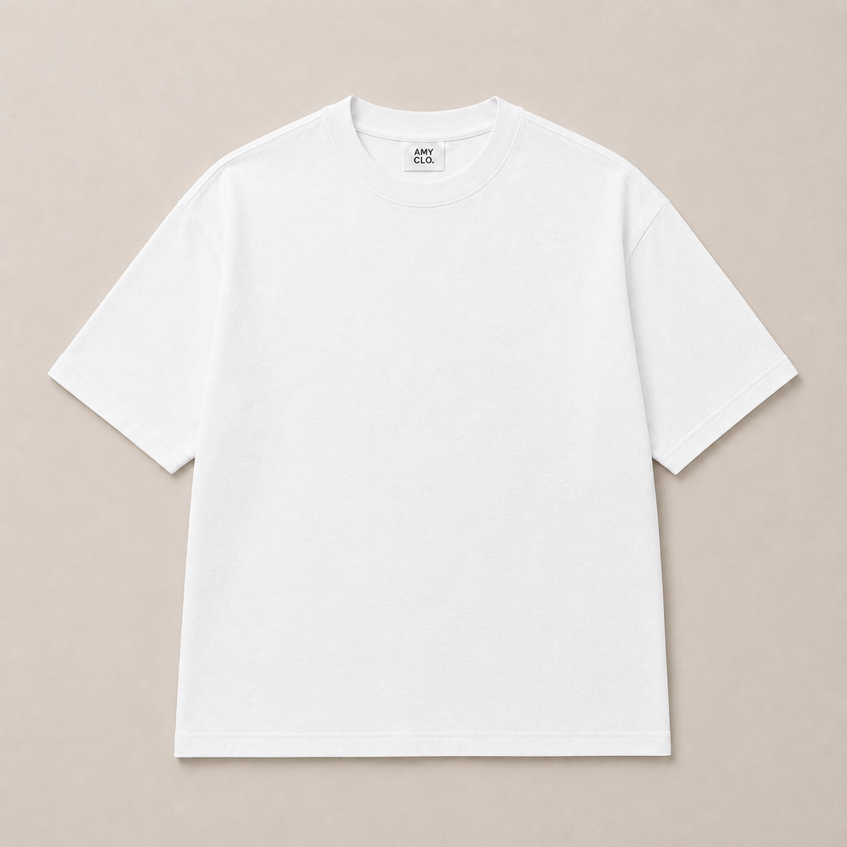 Boxy Fit Cotton T-Shirt - White