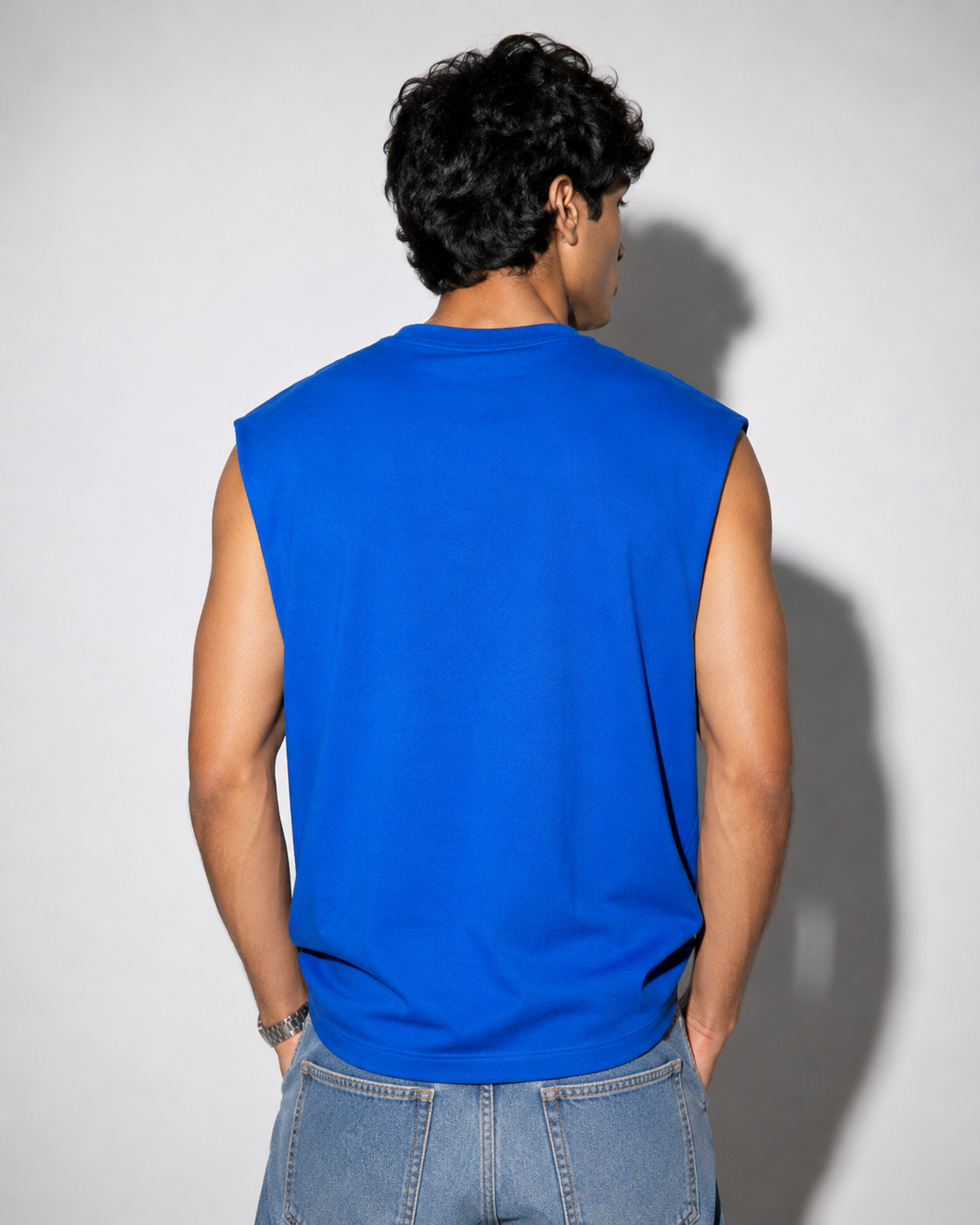 Creative Shit Oversized Cut Sleeve Tee – Royal Blue