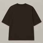 Trust Your Vision Oversized Fit Cotton T-Shirt - Dark Brown