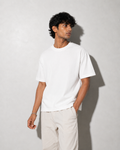 Boxy Fit Cotton T-Shirt - White