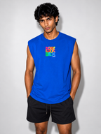 Steadfast Oversized Cut Sleeve Tee - Royal Blue