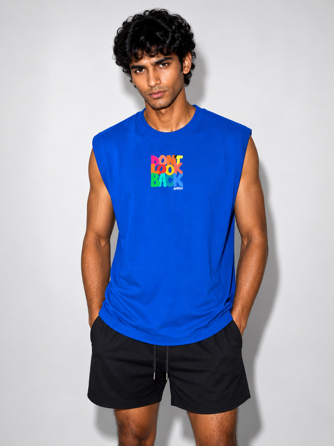 Steadfast Oversized Cut Sleeve Tee - Royal Blue