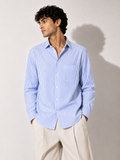 Stripe Relaxed Fit Shirt - Blue