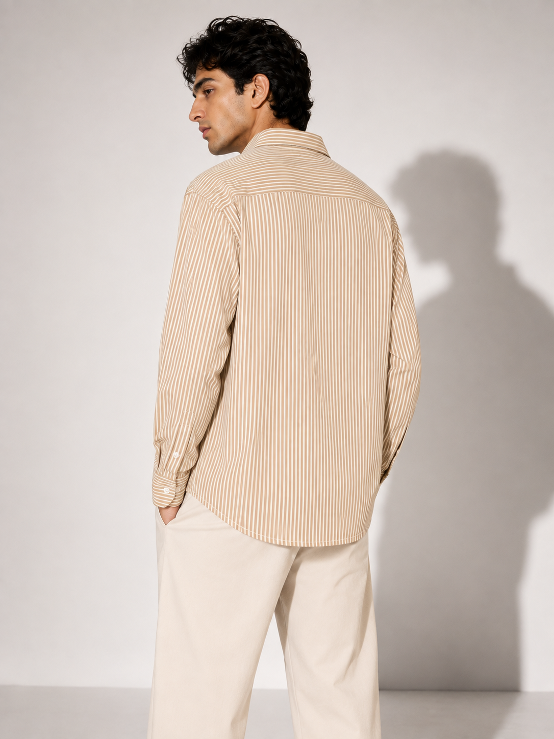 Stripe Relaxed Fit Shirt - Sand