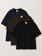 Dark 3-Pack Oversized Fit Cotton T-Shirt
