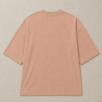 Oversized Fit Cotton T-Shirt - Dusty Pink