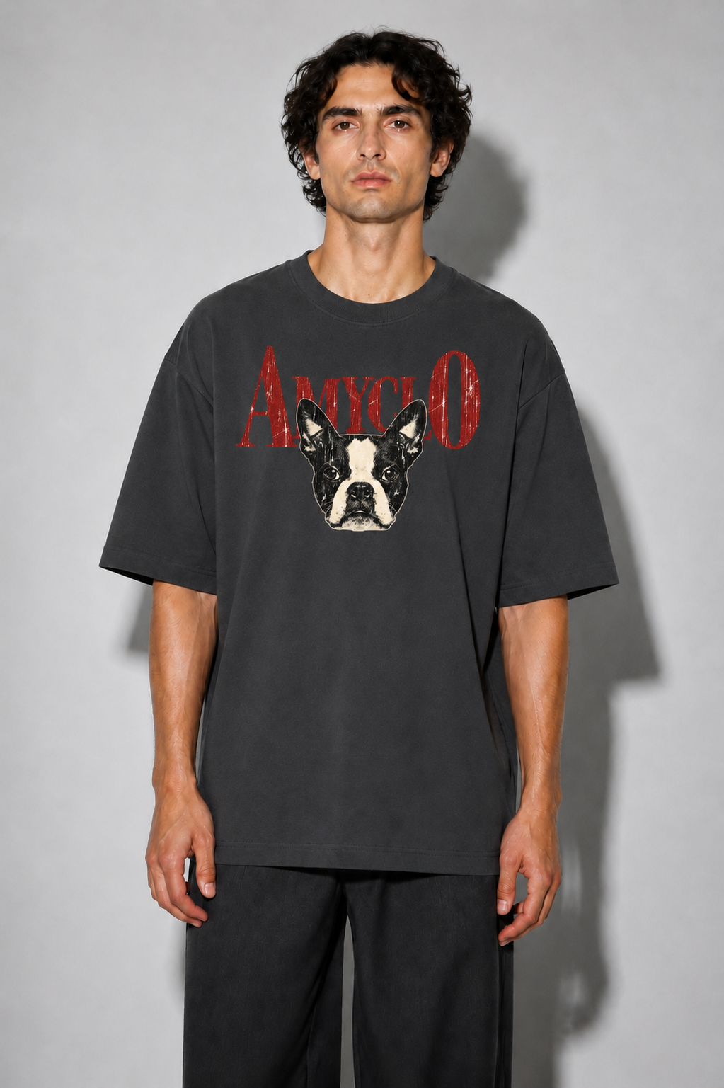 Companion Oversized Fit Cotton T-Shirt - Charcoal Grey