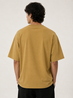 Retro Star Oversized Fit Cotton T-Shirt - Sand