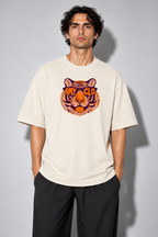 Wild Sight Oversized Fit Cotton T-Shirt - Ivory
