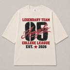 Legacy Club Oversized Fit Cotton T-Shirt - Ivory