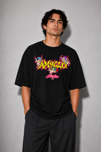 Cupid Chaos Oversized Fit Cotton T-Shirt - Black