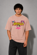 Cupid Chaos Oversized Fit Cotton T-Shirt - Dusty Pink
