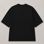 Oversized Fit Cotton T-Shirt - Black