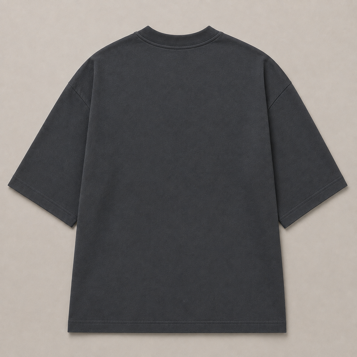Oversized Fit Cotton T-Shirt - Charcoal Grey