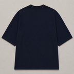 Oversized Fit Cotton T-Shirt - Navy