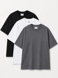 Essential 3-Pack Oversized Fit Cotton T-Shirt