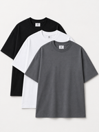 Essential 3-Pack Oversized Fit Cotton T-Shirt