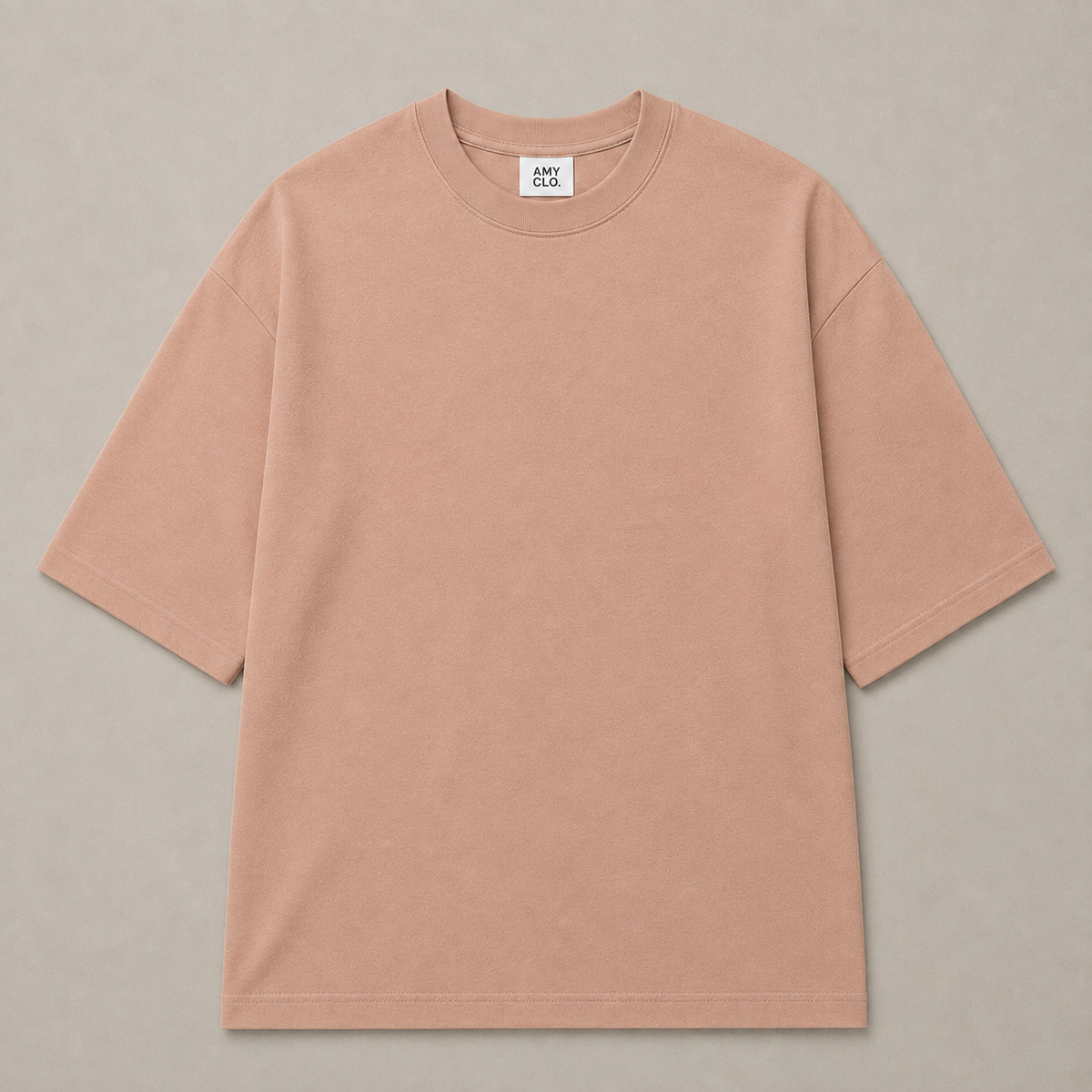 Oversized Fit Cotton T-Shirt - Dusty Pink