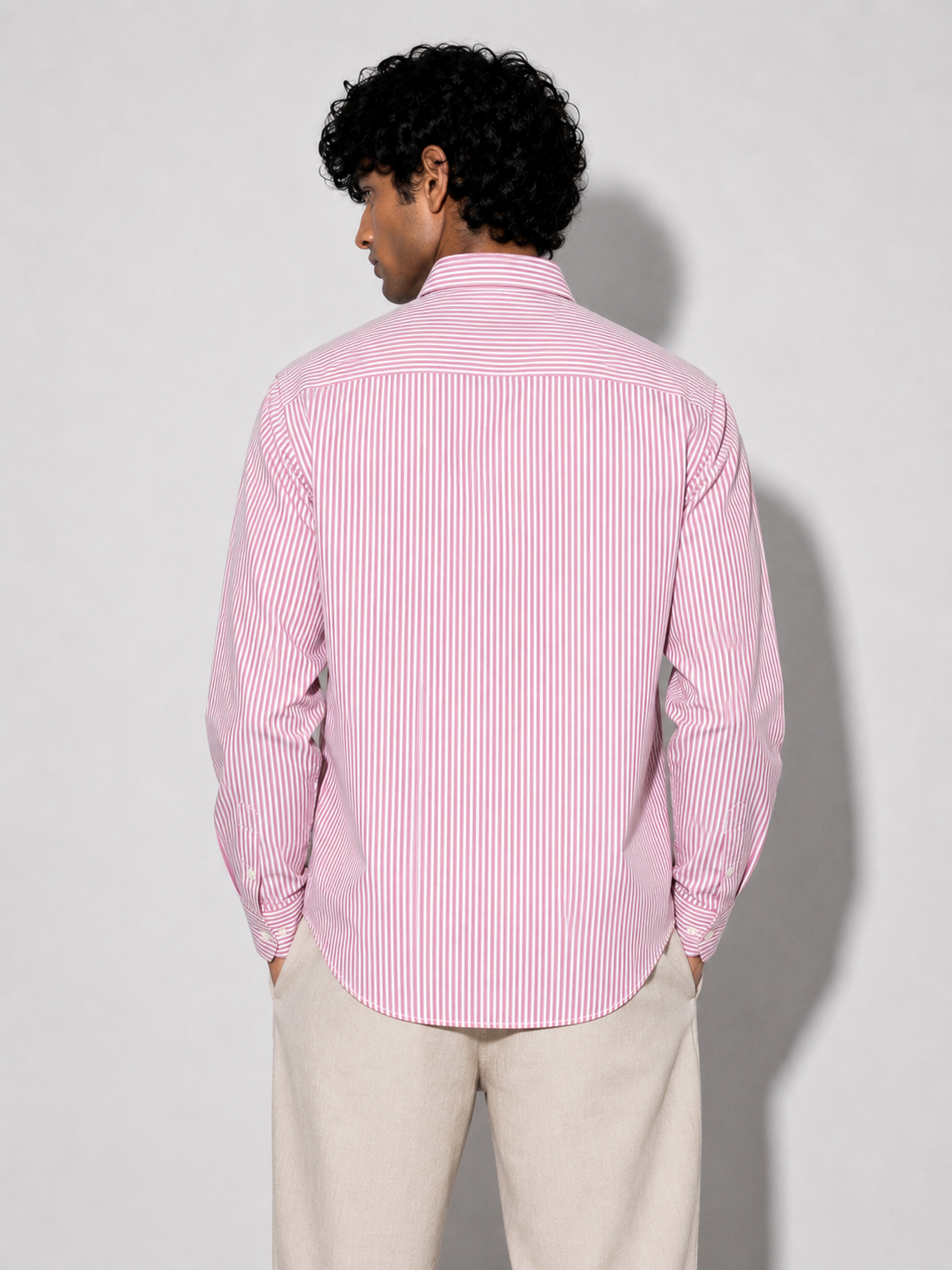 Stripe Relaxed Fit Shirt - Pink