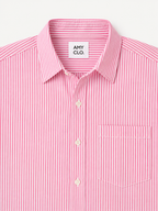 Stripe Relaxed Fit Shirt - Pink