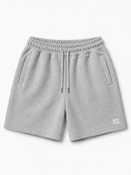 Relaxed Fit Interlock Shorts - Heather Grey