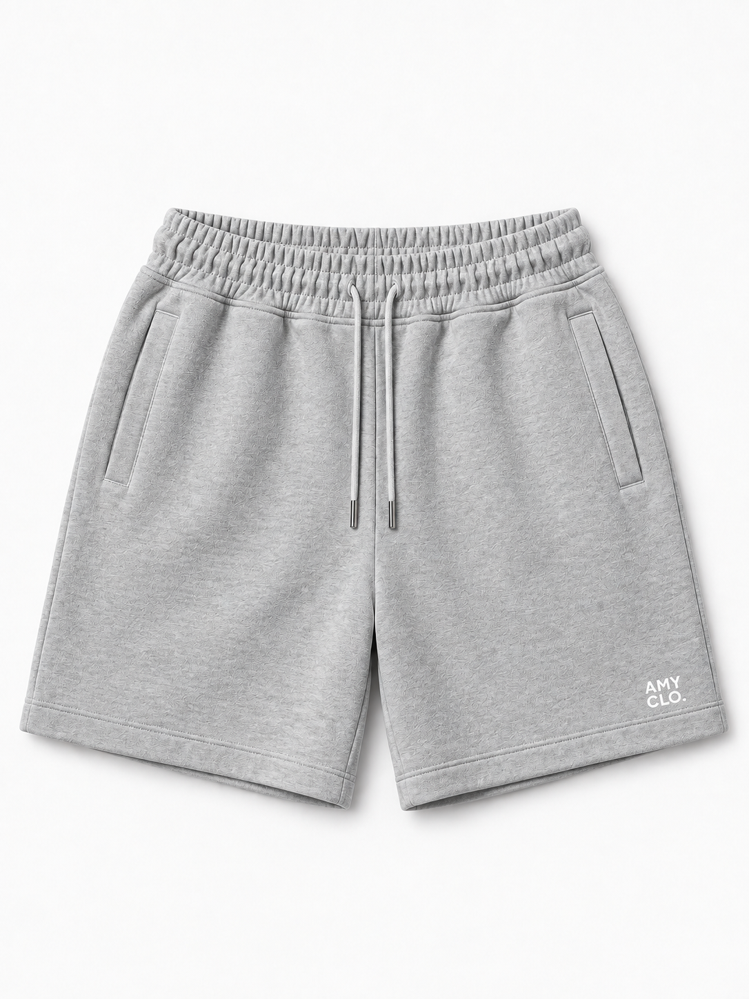 Relaxed Fit Interlock Shorts - Heather Grey