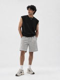 Relaxed Fit Interlock Shorts - Heather Grey